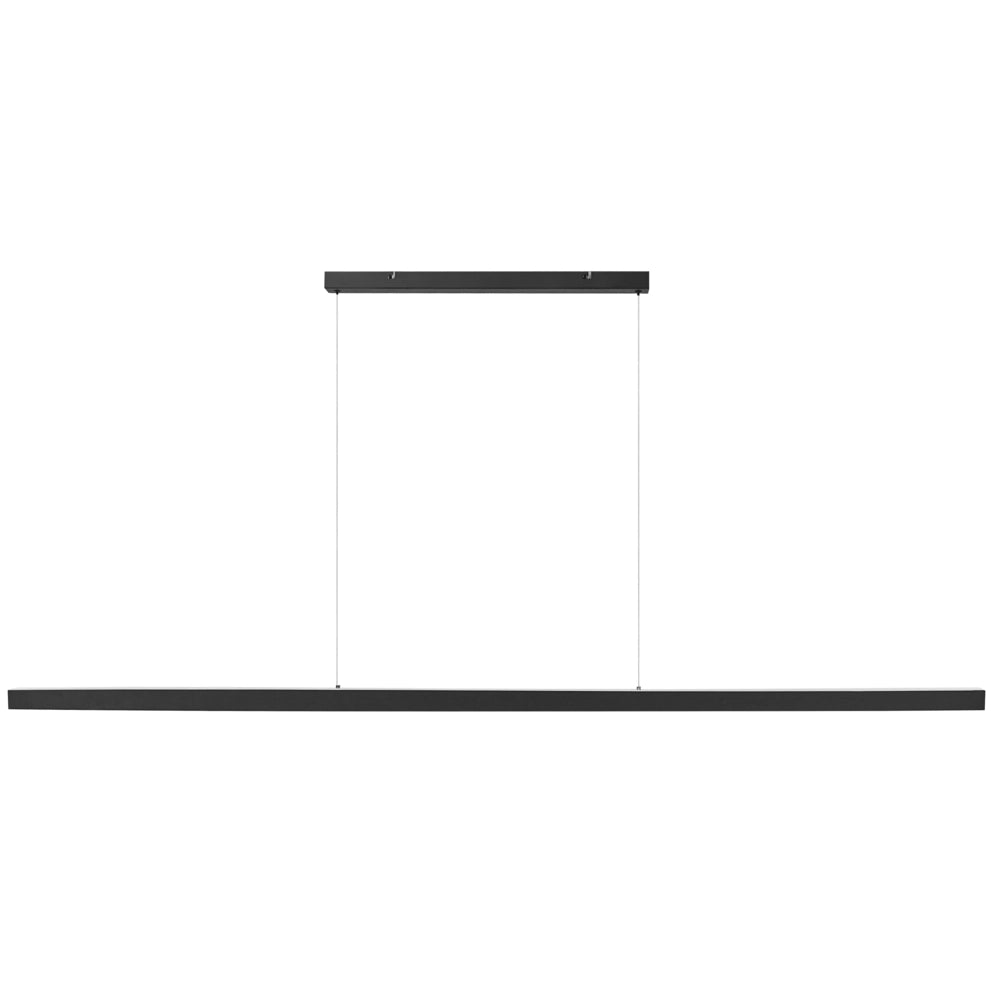 Lampada a sospensione lineare a LED in metallo nero 180 cm stile industriale forma minimalista