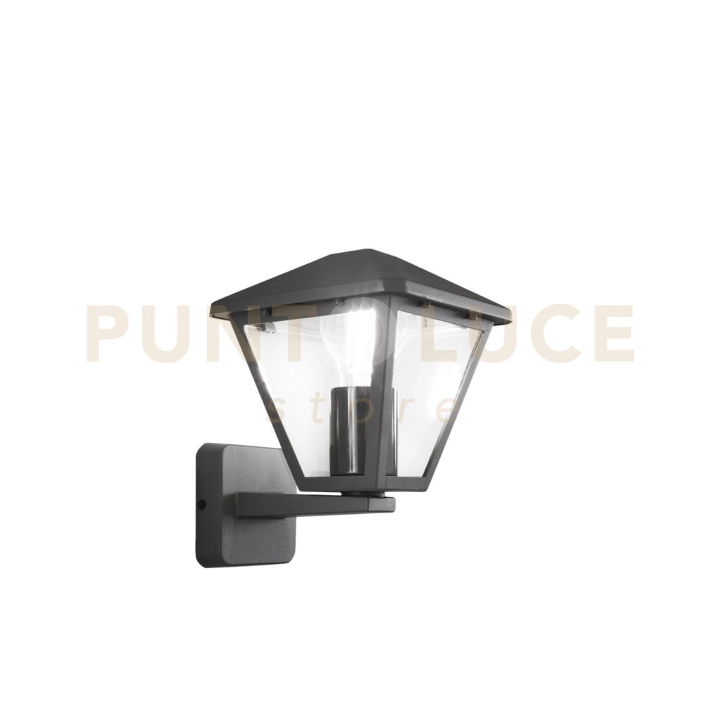 APPLIQUE UP PRISMA ANTRACITE 1 LUCE ATTACCO E27 IP44 16X19,1X21,8CM