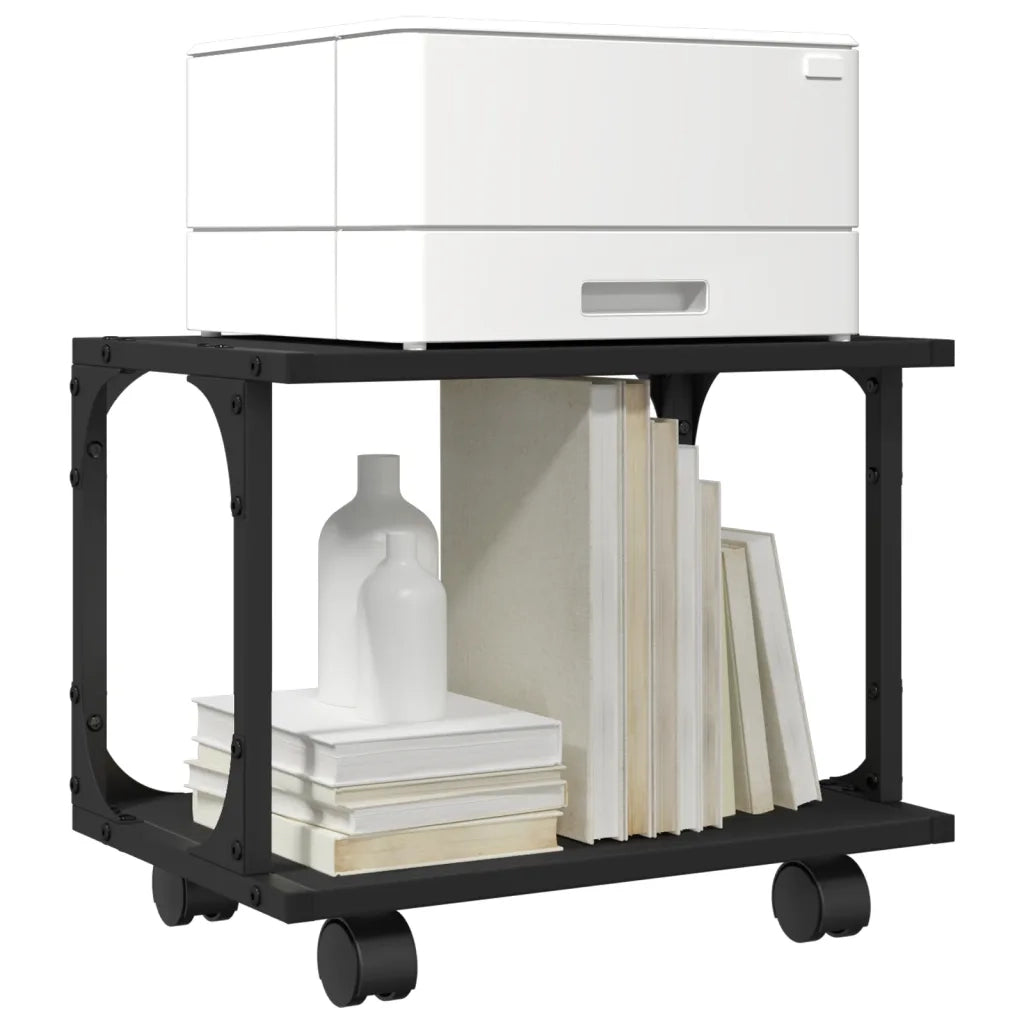 Supporto per Stampante 2 Livelli Nero 41x28x33,5 cm Multistrato 842271