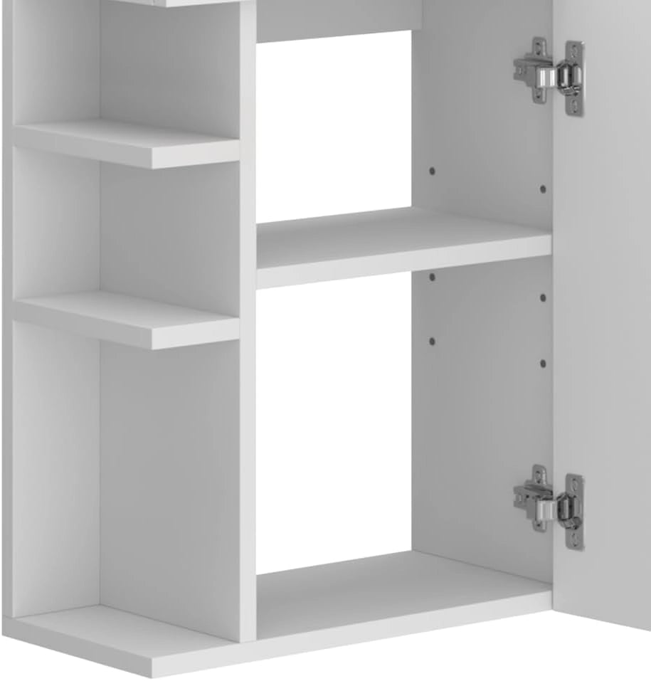 Set mobili bagno Amadeo, Bianco, 50 cm, composto da mobile sottolavabo e lavabo