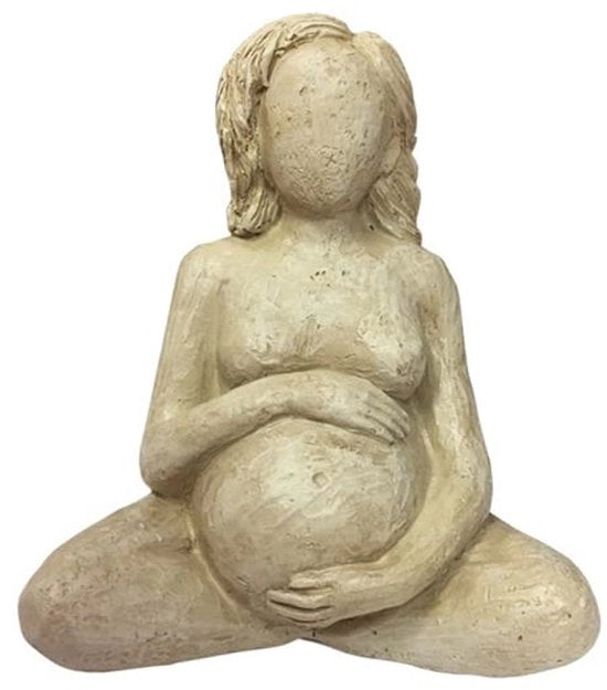Statua di una Grande Madre, Statuetta di una Donna Impressionante, Statua di una Donna Incinta come Decorazione da Tavola, Regalo Significativo per le Madri HH022 (Zwangerschap)