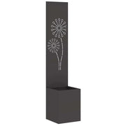Schermo per privacy in giardino Traforo Nero 32 x 32 x 150 cm CFW3494516