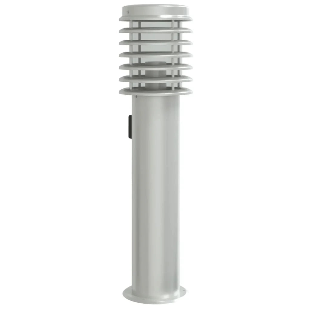 Lampada da terra per esterni con uscita argentata 60 cm acciaio inox argento 02_0042533