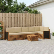 Set di divani da esterno 6 pz Naturale 3384434