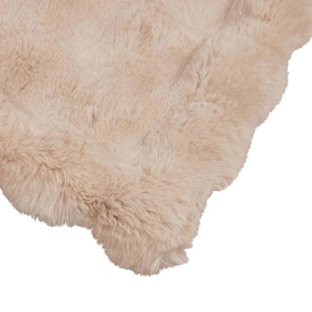 Coperta antiscivolo in sintetica di coniglio Olite 4 pcs Beige 42021791