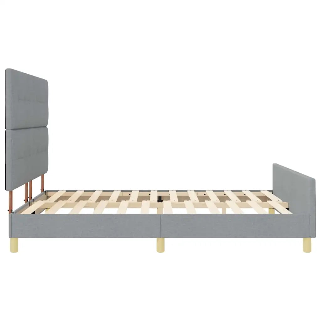 Struttura del letto-Giroletto Grigio chiaro 180 x 200 cm Tessuto 412648
