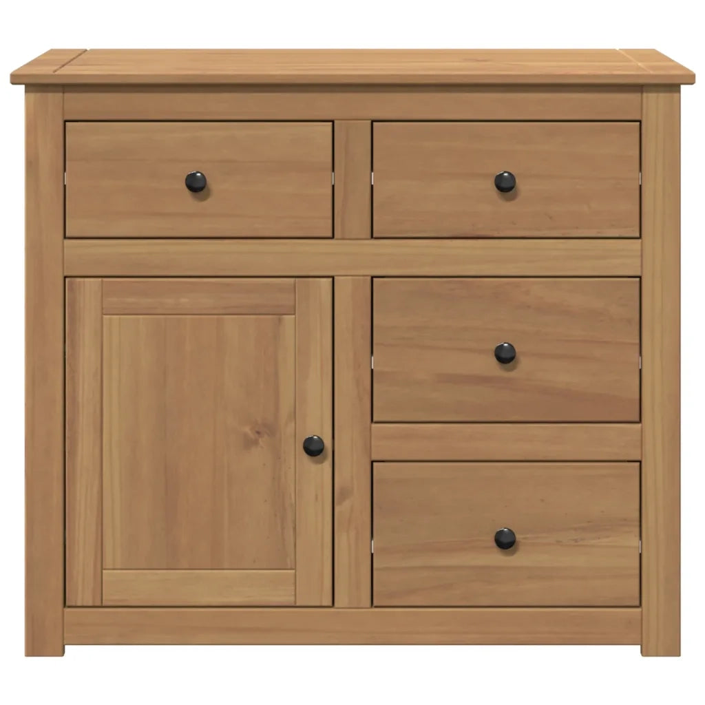 Credenza con Cassetti Panama 93x40x80 cm Legno Massello di Pino
