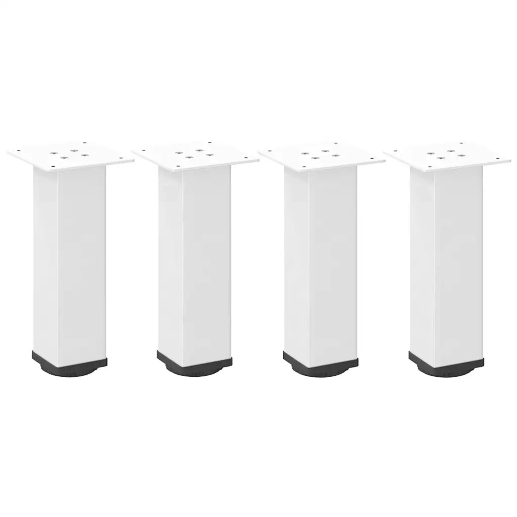 Gambe per Tavolino da Caff¨¨ 4 pz-Set di 4 Gamba per Tavolo Bianche 30-32 cm Acciaio 887492