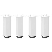 Gambe per Tavolino da Caff¨¨ 4 pz-Set di 4 Gamba per Tavolo Bianche 30-32 cm Acciaio 887492