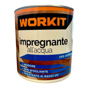 Impregnante ad Acqua Workit Castagno 750 ml Protettivo per Legno Interni ed Esterni