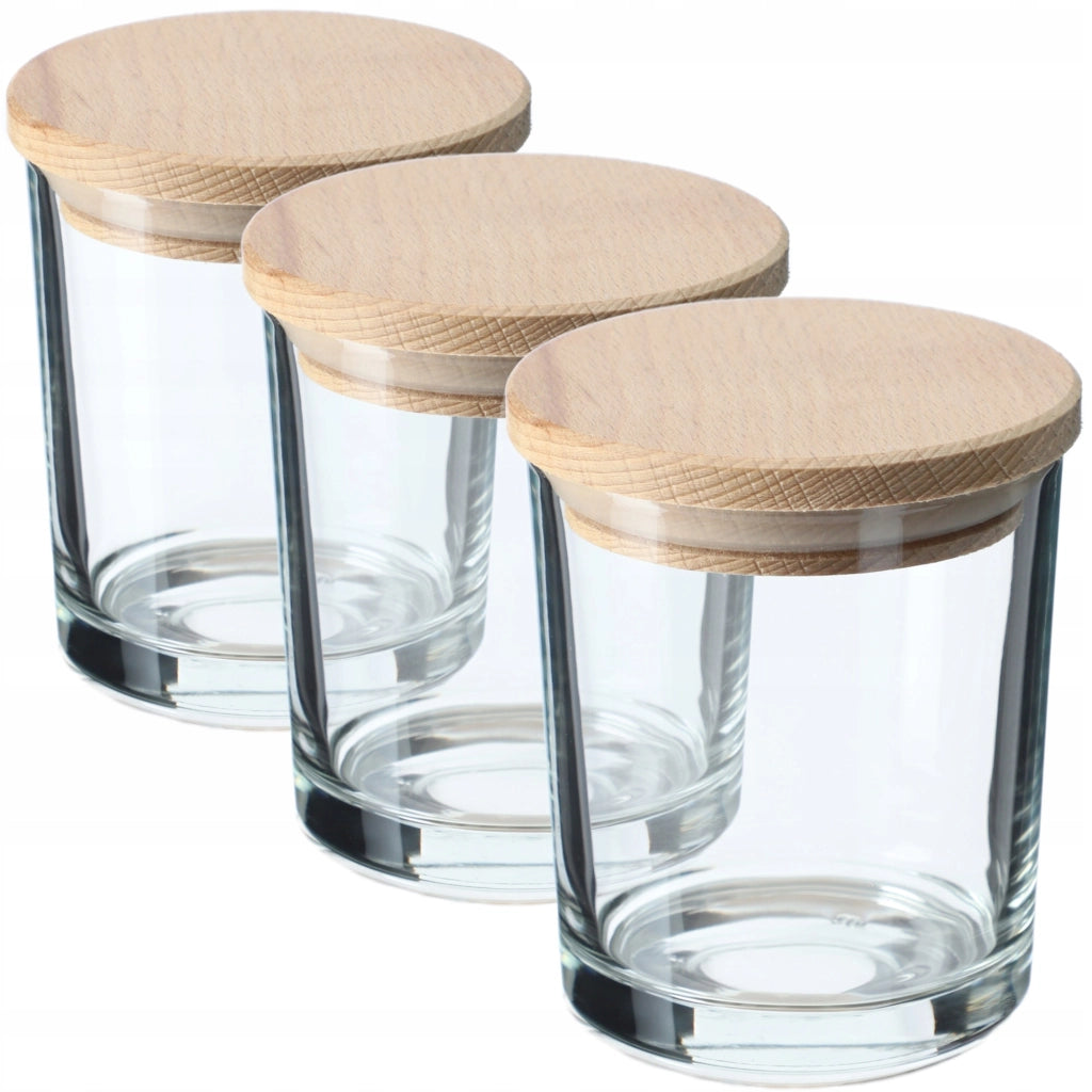KADAX Contenitori per alimenti in vetro da 245 ml, organizer per spezie, confezione da 3 pezzi