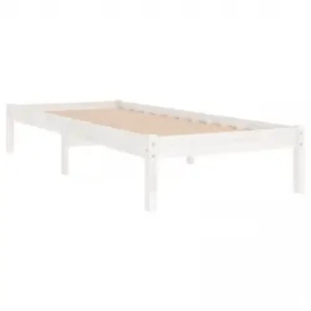 Giroletto-Struttura Letto Bianco in Legno Massello 90x200 cm 688045