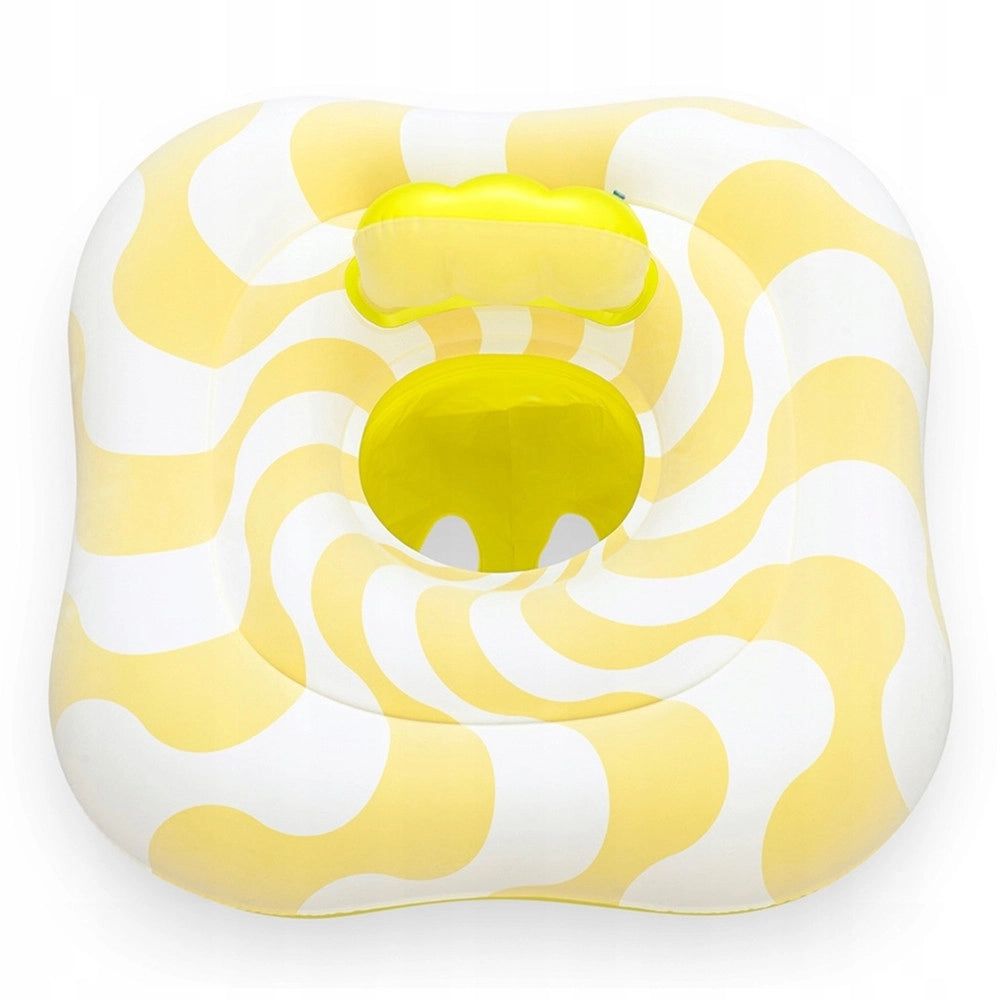 Trade Shop - Salvagente A Mutandina Quadrato Gonfiabile Swim Safe Comfort Plush Giallo 79x79cm 32298 -