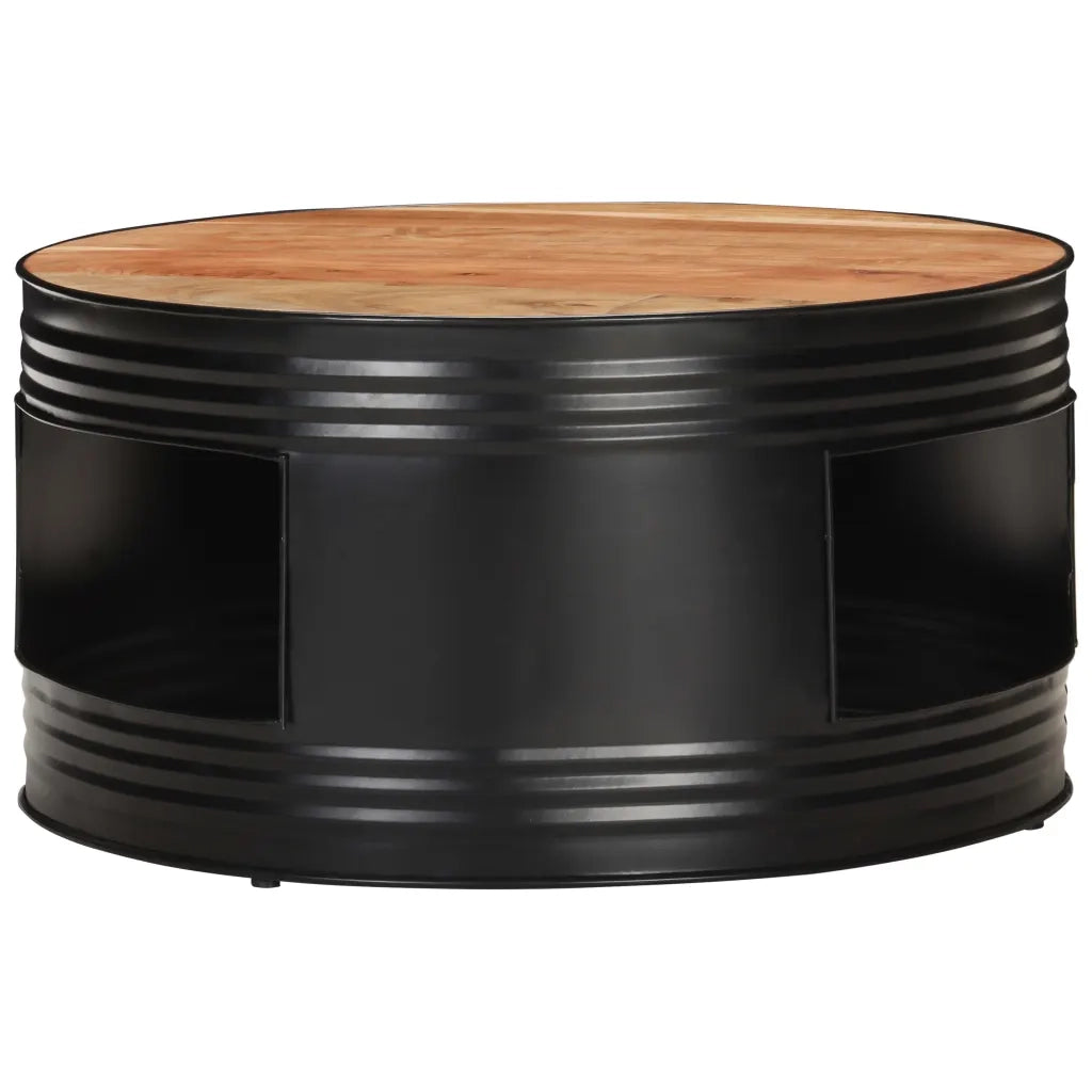 Tavolino da CaffÃ¨ Nero 68x68x36 cm in Massello di Acacia cod mxl 57228
