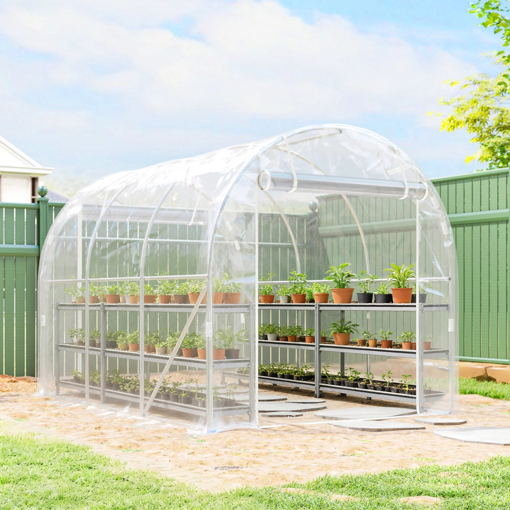 Serra da Giardino ¨C zephmum ¨C Verde 2x3x2m Acciaio PE Anti-UV