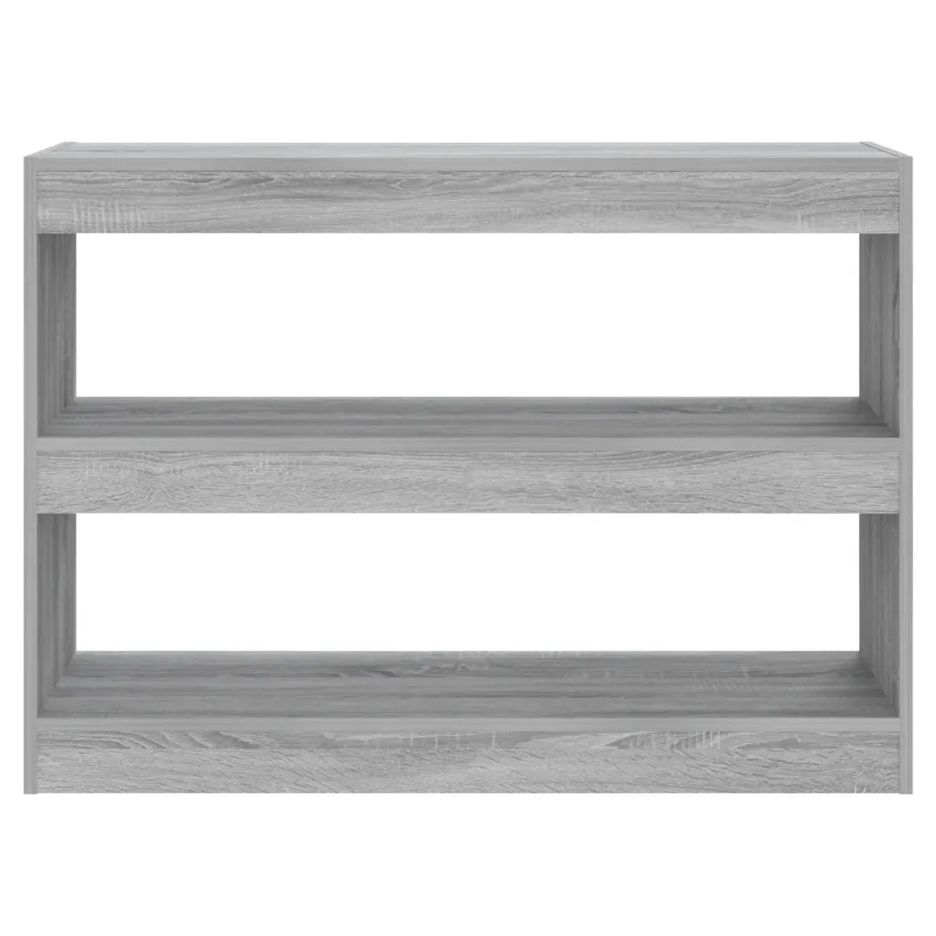 Libreria Divisorio-Scaffale per Libri-Mobile di Stoccaggio Grigio Sonoma 100x30x72 cm