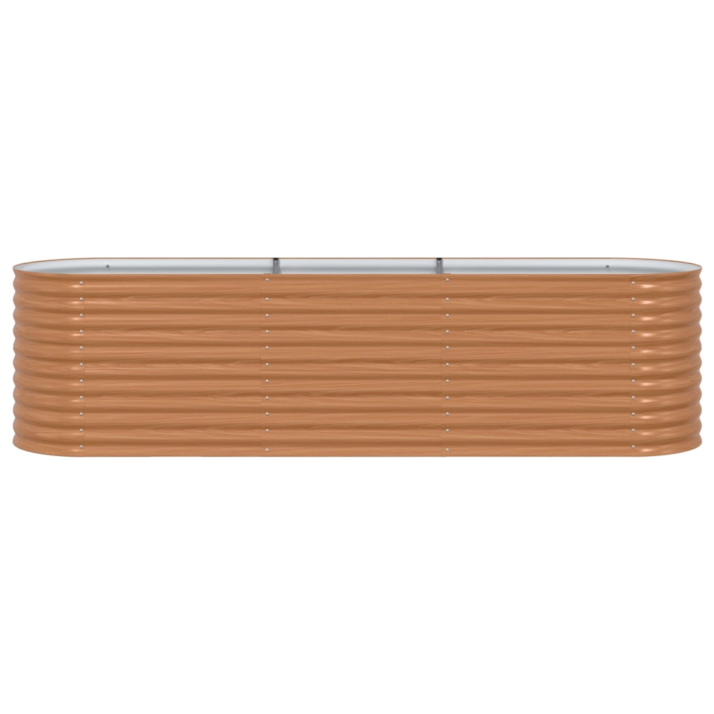 Fioriera Sollevata Effetto Legno Metallo 320 X 80 X 81 cm