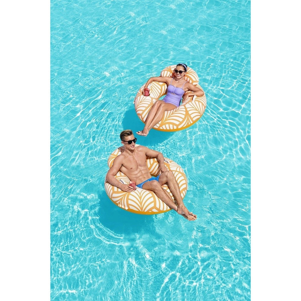 Trade Shop - Poltrona Gonfiabile Comfort Plush Galleggiante Piscina Spiaggia 118x117cm 43643 -