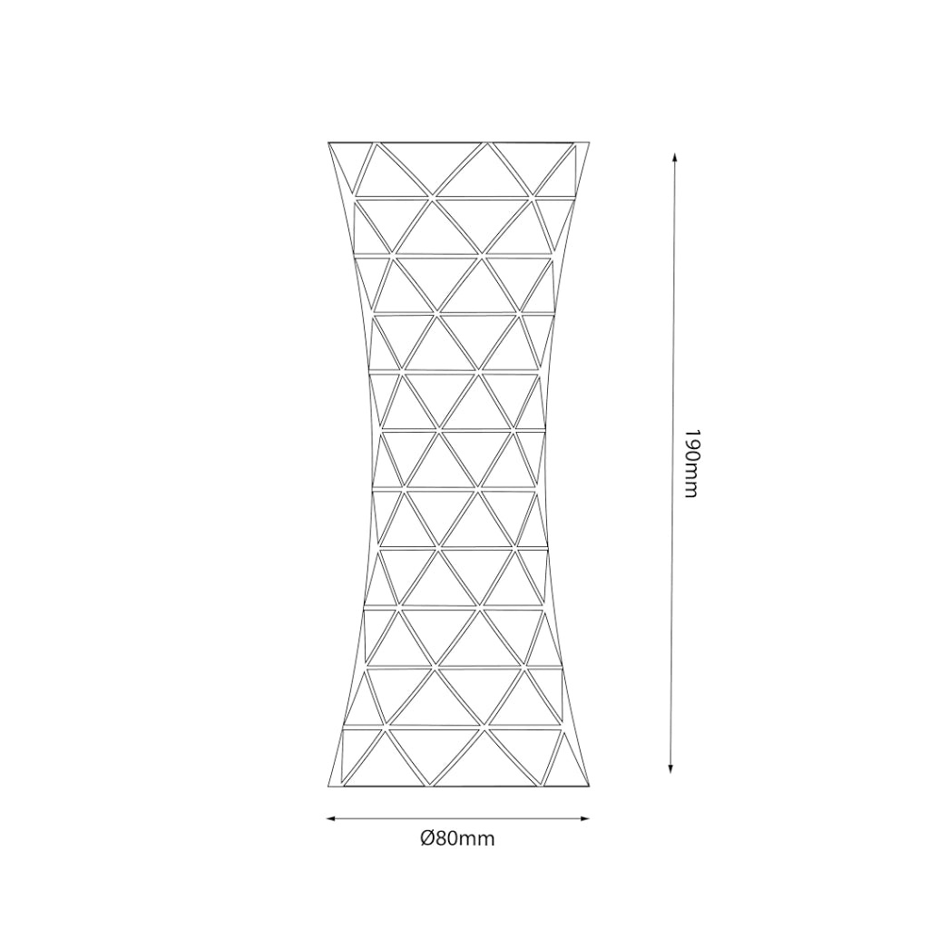 Lampada da tavolo Tower cristallo RGBW LED 1W Milagro
