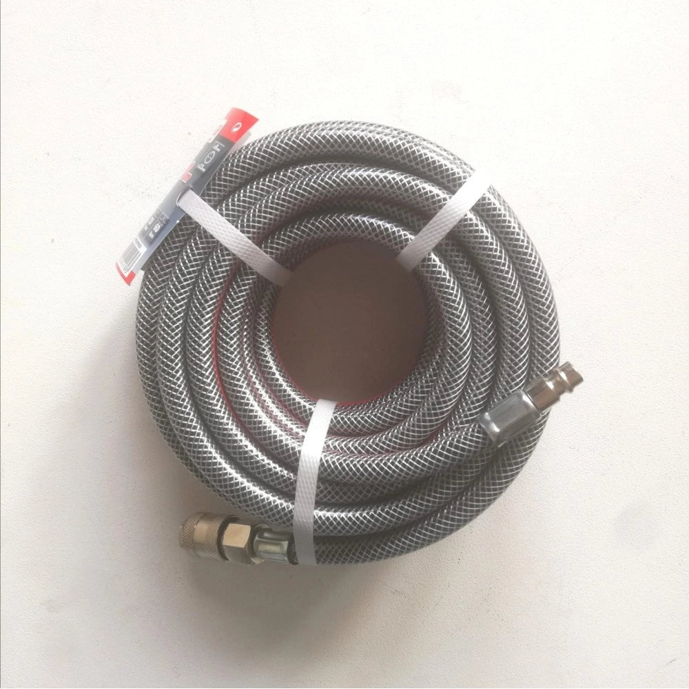 Tubo retinato da 10mt per aria compressa con attacchi rapidi