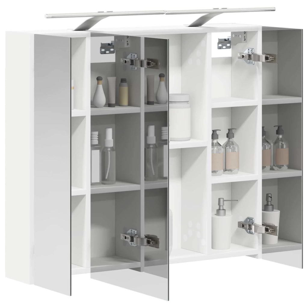 Mobiletto per specchio da bagno Bianco 80 x 14.5 x 70 cm 889111