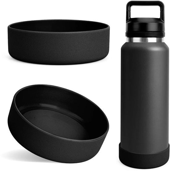 Calze antiscivolo in silicone - 2-pack - Protezione per bottiglie - Adatto per modelli 26oz e 34oz - Nero