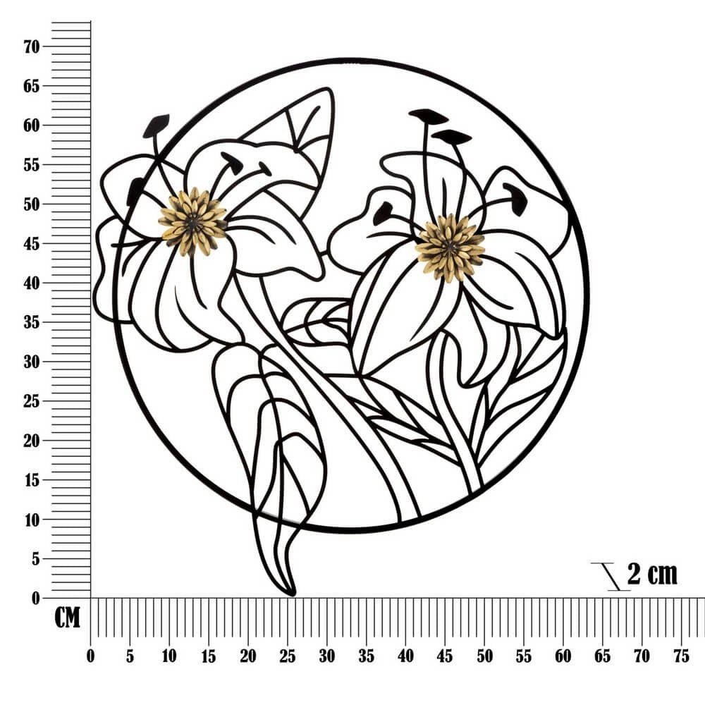 Decorazione Parete Ferro Floreale cm 63X69 - SIMPLY FLOTIS