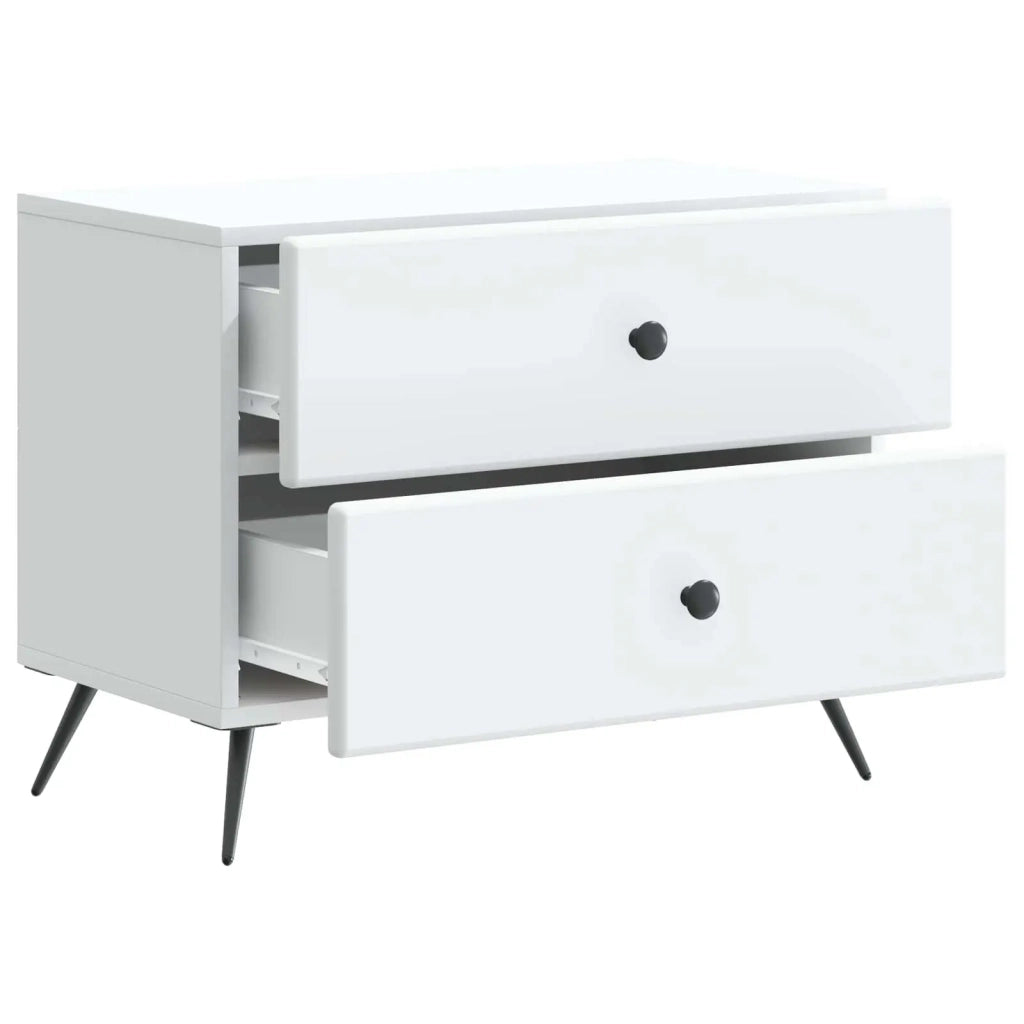 Armadio da Notte con cassetto Bianco 62 x 34,5 x 47,5 cm 895465