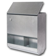 Mangiatoia per Galline 35x15x40 cm Capienza 8kg in Acciaio Zincato