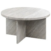 Tavolino in legno in stile moderno 80 x 80 cm effetto pietra in colore grigio dal design classico