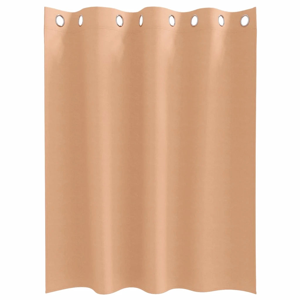 Tende Blackout con Anelli 2 pz Marrone Chiaro 140 x 140 cm 4107368