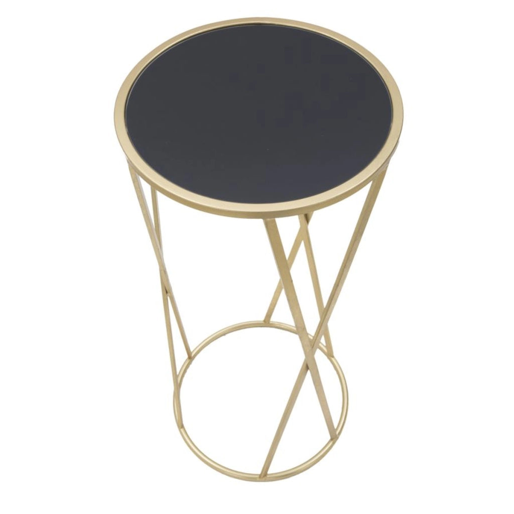Tavolino VKH601, Oro, Metallo, 35x35x75 cm