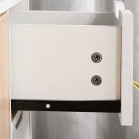 Mobile Multiuso in Legno con Cassetto e Armadietti in Stile Nordico, 90x30x72cm
