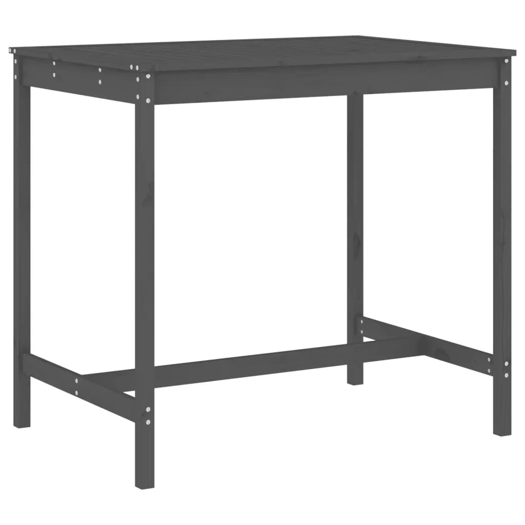 Set Bar da Giardino 5 pz Grigio in Legno Massello di Pino 3157777