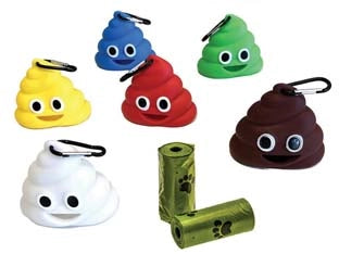 DISPENSER SACCHETTI IGIENICI CANI EMOJI - 10 pezzi IL CAMPO