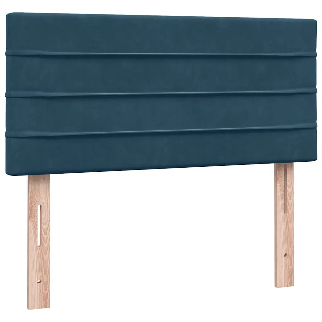 vidaXL Giroletto a Molle con Materasso Blu Scuro 80x210 cm Velluto