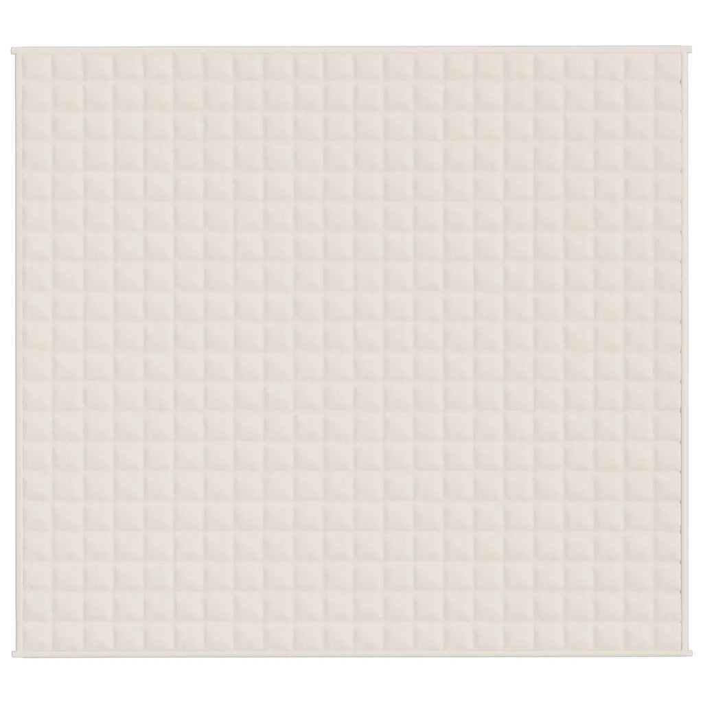 Coperta Ponderata Crema Chiaro 200x225 cm 13 kg Tessuto 350763