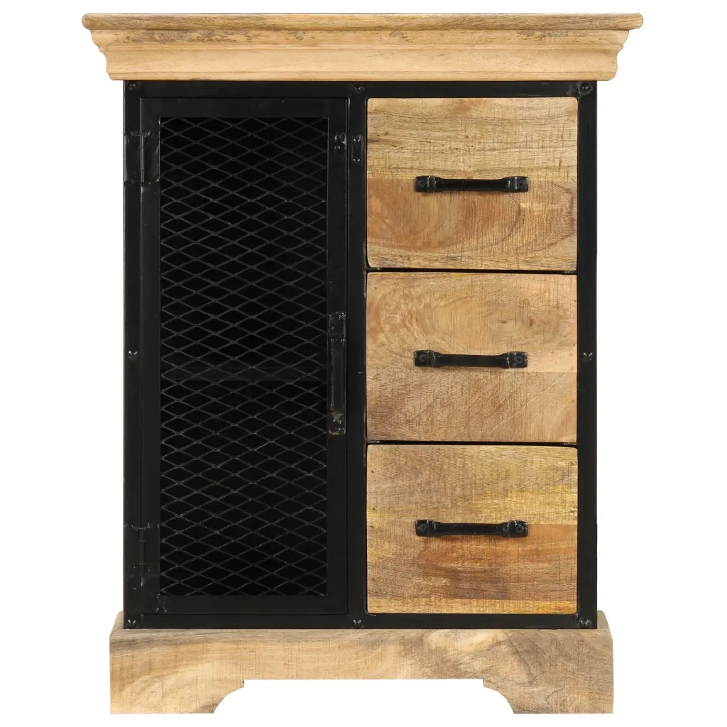 Credenza | Madia | Buffet da pranzo | Armadio da pranzo 60x30x75 cm in Legno Massello di Mango