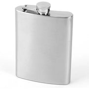 Trade Shop - Fiaschetta In Acciaio Inox 240 Ml Per Whisky Brandy Rum Vodka Tascabile Viaggio -