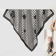Nuova sciarpa da donna in seta stampata, stile coreano, sciarpa decorativa alla moda e versatile.