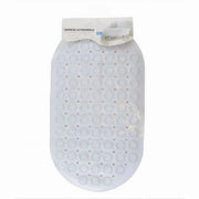 Trade Shop - Tappeto Tappetino Pvc Antiscivolo Ovale Vasca Bagno Doccia Bianco 68x37 Cm 87228 -