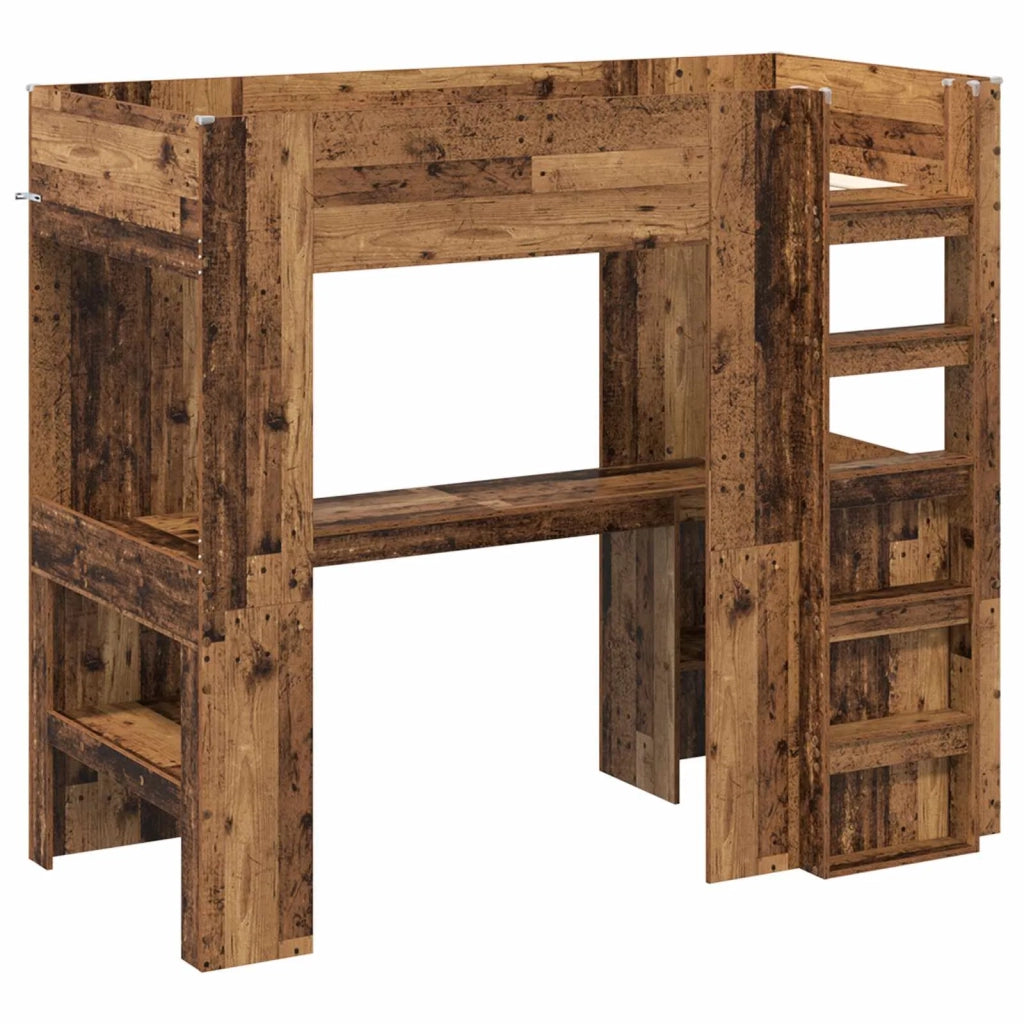 Struttura letto a castello con scrivania Legno vecchio 3410449