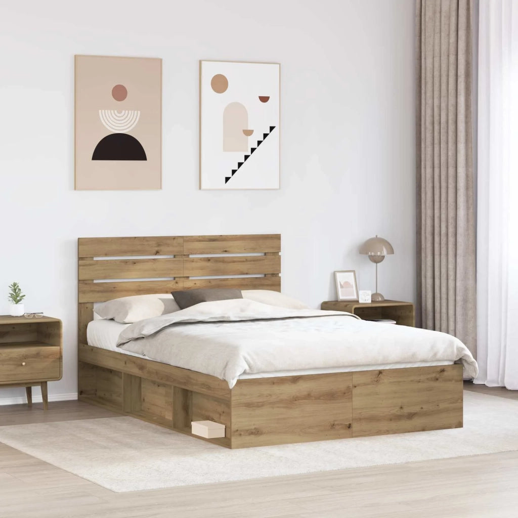 Struttura del letto Rovere Artigianale 140 x 190 cm
