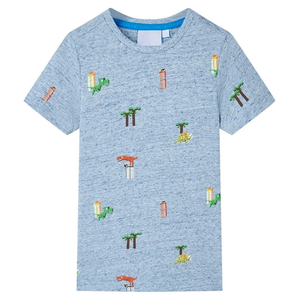 Maglietta da Bambino Blu MÃ©lange 128