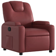 Poltrona | Sedia Relax Reclinabile Rosso Vino in Similpelle