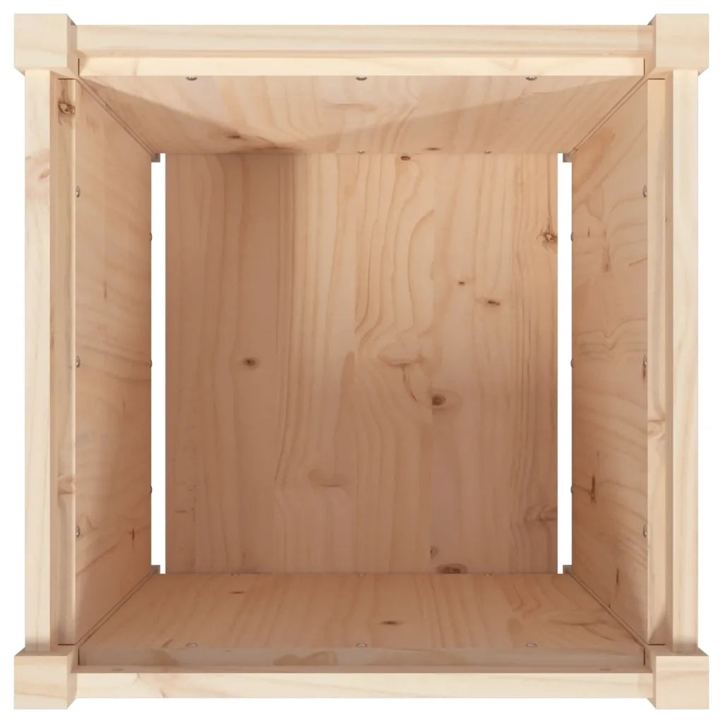 Fioriera | Cassetta per fiori | Vaso da Giardino 50x50x50 cm in Legno Massello di Pino