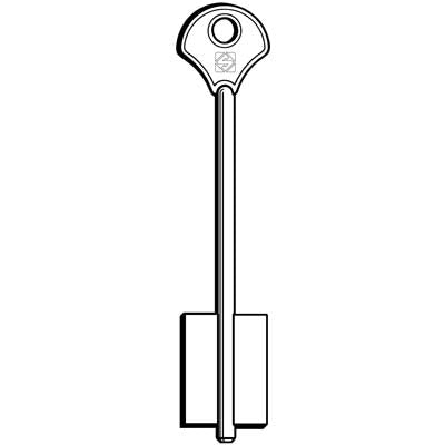CHIAVE DOPPIA MAPPA ESETY 5EY3 SILCA - OTTONE NICHELATO- 5 pezzi