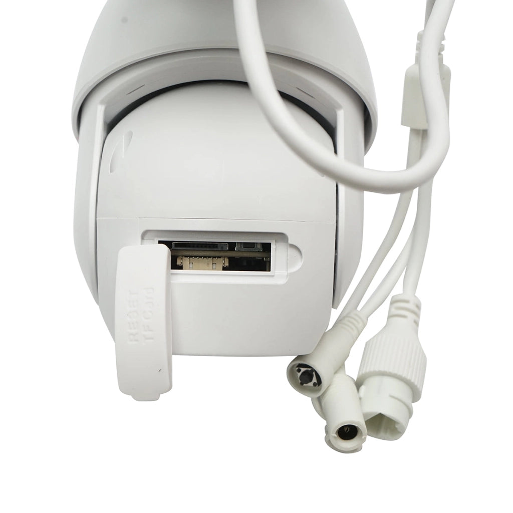 Telecamera di sorveglianza 8 MP, WIFI 2.4GHz, rotazione 360° PTZ con sensore di movimento, allarme, rilevamento umano, visione notturna e applicazione IPC360 Home