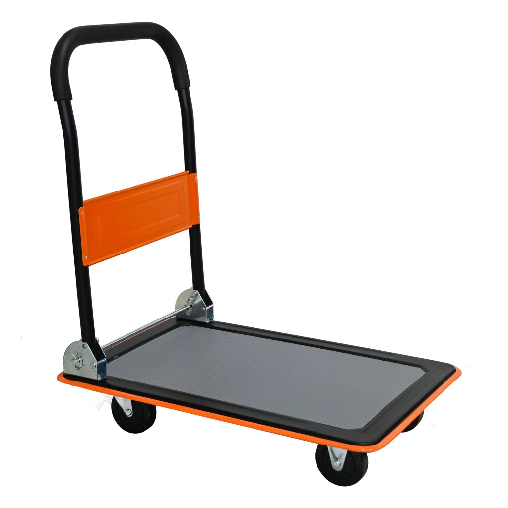 CARRELLO PIEGHEVOLE IN ACCIAIO ARANCIONE, PORTATA 150 KG