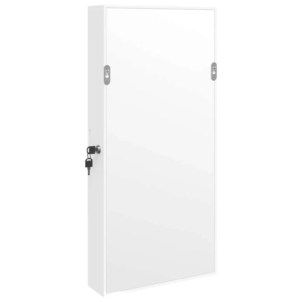 Armadio Portagioie a Specchio con Luci LED a Parete Bianco 353247
